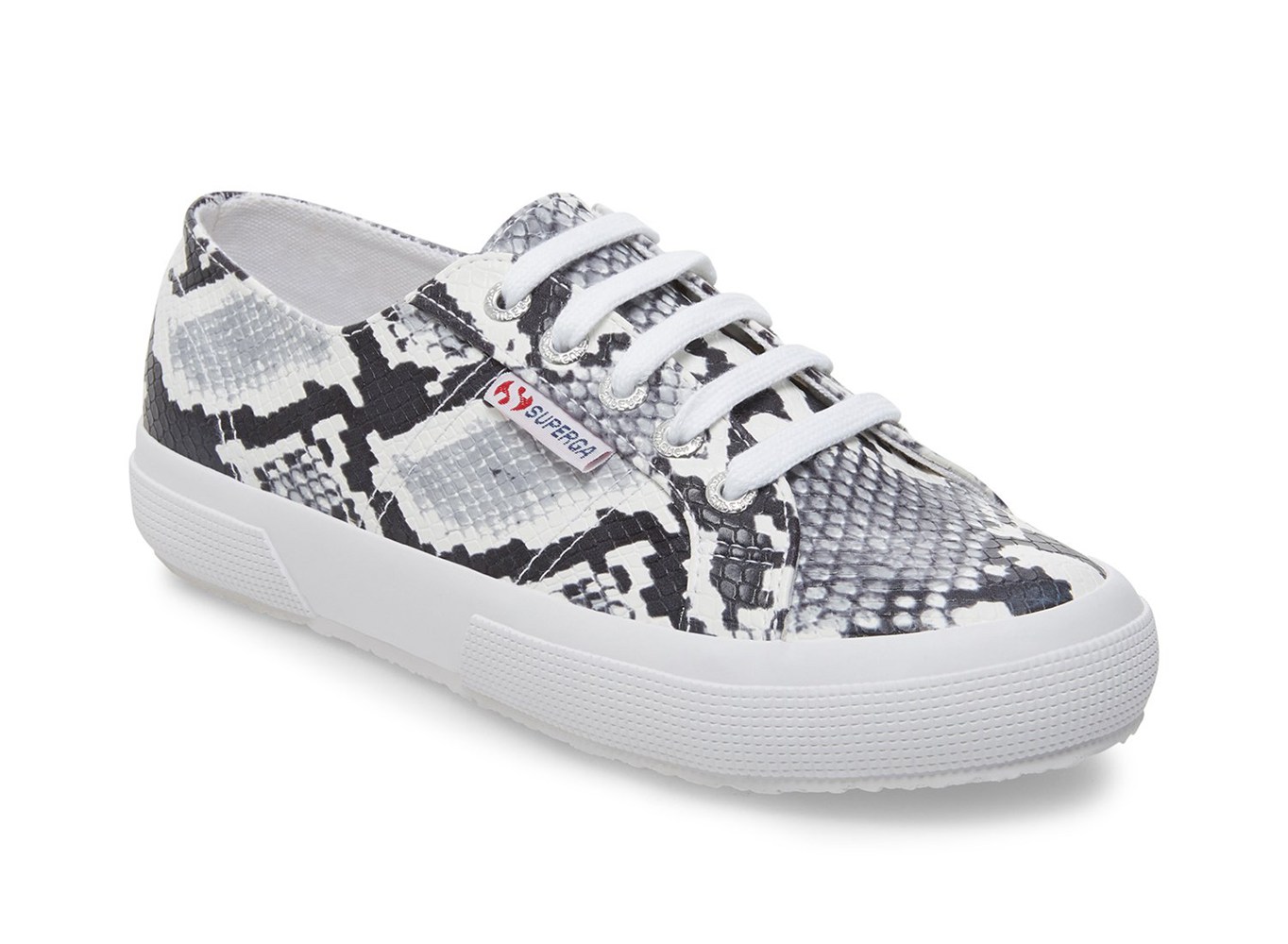 Superga Black/White/Snake Sneakers Womens - 2750 Synth Snakew - 042KOQCZH